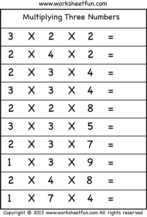 multiply by 3 worksheet|Multiplication by 3 Worksheets for Kids .